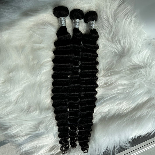 (3Bundles)Deep Wave Virgin Hair Bundles