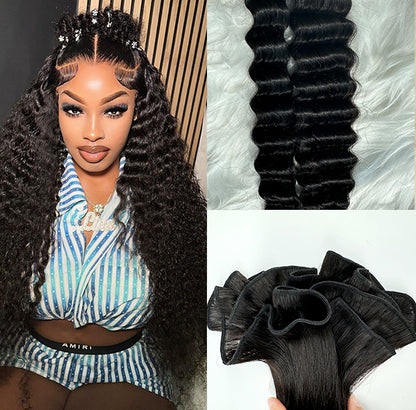 (3Bundles)Deep Wave Virgin Hair Bundles
