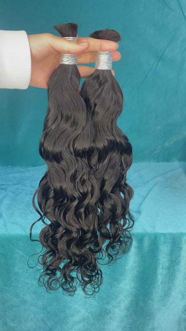 Natural wave Bulk Human Hair for Braiding
