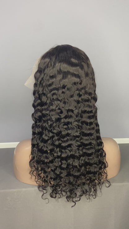 Water Wave 13x4 Transparent Lace Virgin Human Hair Wigs