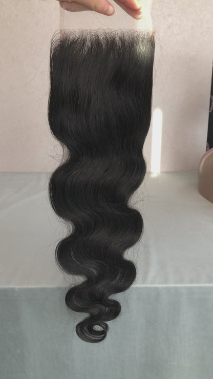 Body Wave Human Hair HD & Transparent Lace Closure