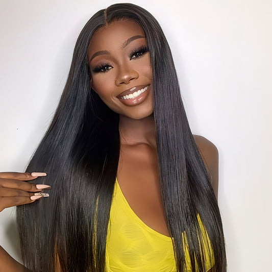 Straight 13x4 Transparent Lace Virgin Human Hair Wigs