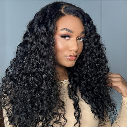(3Bundles+4x4 Lace Closure)Water Wave Virgin Human Hair