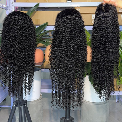 Water Wave 13*4 Transparent Lace Full Frontal Wig 180%