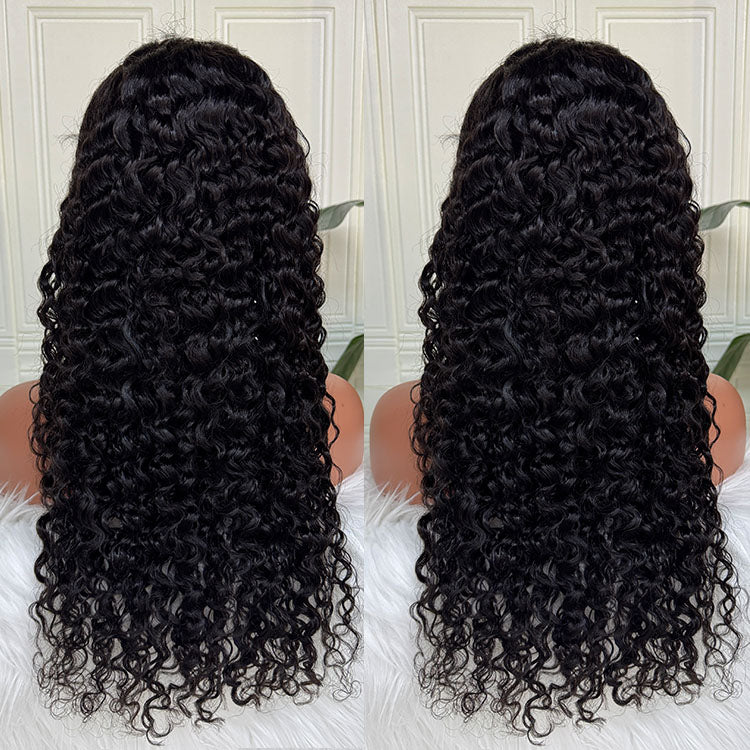 Water Wave 13*4 Transparent Lace Full Frontal Wig 180%