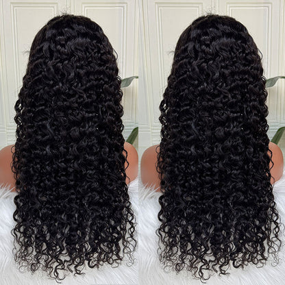Water Wave 13*4 Transparent Lace Full Frontal Wig 180%