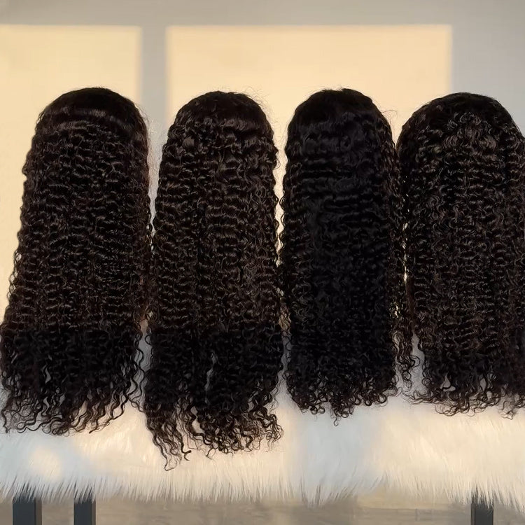 Water Wave 13*4 Transparent Lace Full Frontal Wig 180%
